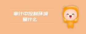 審計中控制環(huán)境是什么