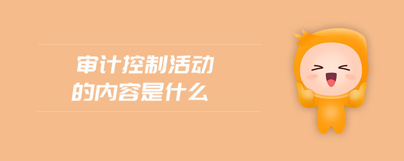 審計(jì)控制活動(dòng)的內(nèi)容是什么