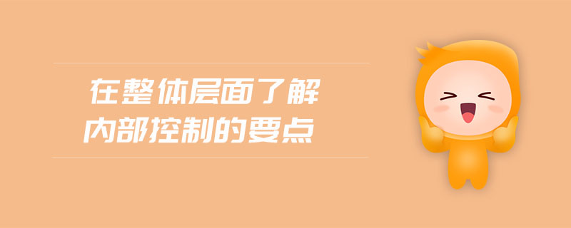 在整體層面了解內(nèi)部控制的要點
