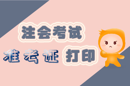 2019年注冊會(huì)計(jì)師準(zhǔn)考證打印入口全面開啟