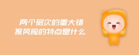 兩個層次的重大錯報風險的特點是什么