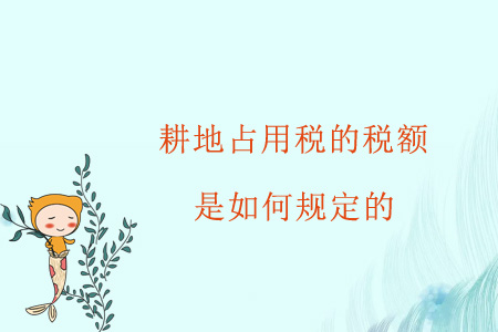 耕地占用稅的稅額是如何規(guī)定的？