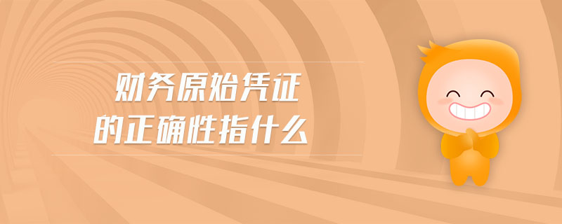 財(cái)務(wù)原始憑證的正確性指什么