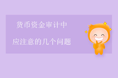 貨幣資金審計(jì)中應(yīng)注意的幾個問題