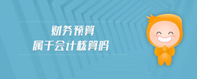 財(cái)務(wù)預(yù)算屬于會(huì)計(jì)核算嗎