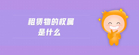 租賃物的權(quán)屬是什么