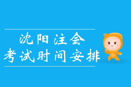 沈陽2019年注冊會計(jì)師考試時間怎么安排的？