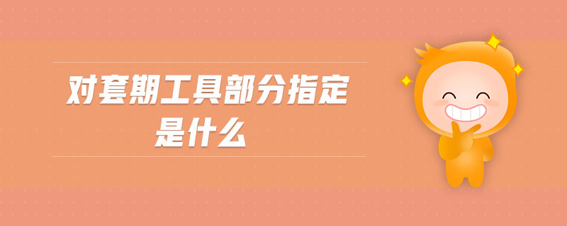 對(duì)套期工具部分指定是什么