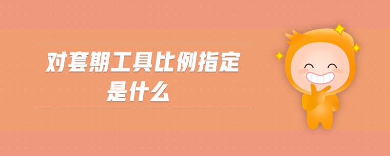 對套期工具比例指定是什么