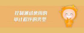 控制測試使用的審計(jì)程序的類型