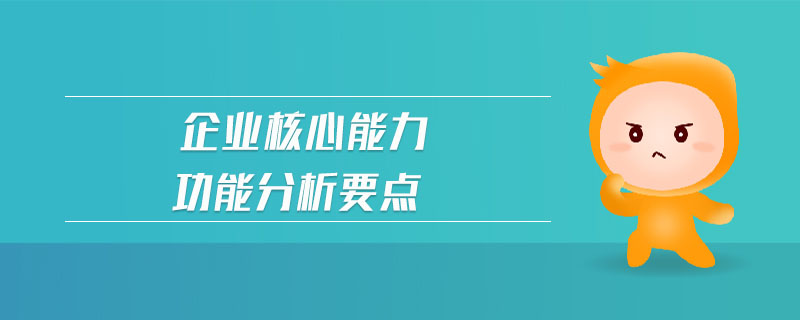 企業(yè)核心能力功能分析要點