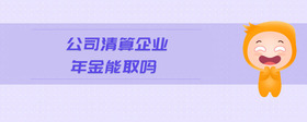 公司清算企業(yè)年金能取嗎