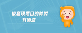 被套項項目的種類有哪些