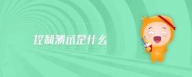 控制測試是什么