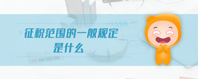 征稅范圍的一般規(guī)定是什么