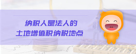 納稅人是法人的土地增值稅納稅地點(diǎn)
