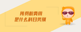所得稅費用是什么科目類別