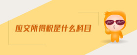 應交所得稅是什么科目