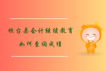 2019年山東省桓臺縣會計繼續(xù)教育如何查詢成績？