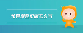 預(yù)算調(diào)整說明怎么寫