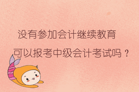 沒(méi)有參加會(huì)計(jì)繼續(xù)教育可以報(bào)考中級(jí)會(huì)計(jì)考試嗎？