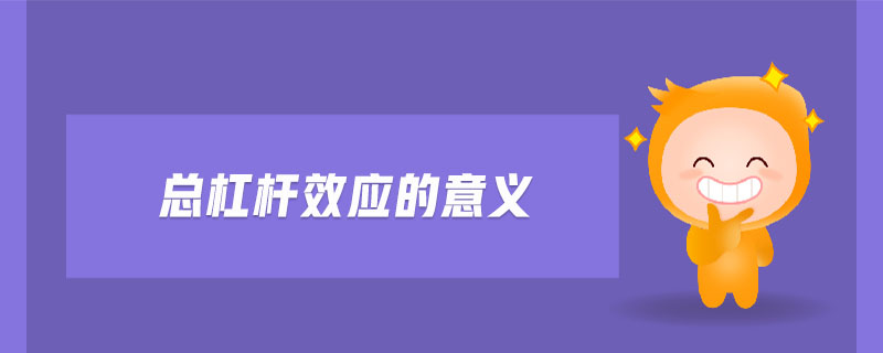 總杠桿效應的意義