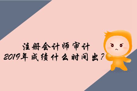 注冊會(huì)計(jì)師審計(jì)2019年成績什么時(shí)間出？