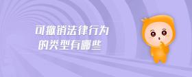 可撤銷法律行為的類型有哪些
