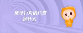 法律行為的代理是什么