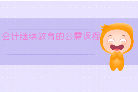 會計繼續(xù)教育的公需課程