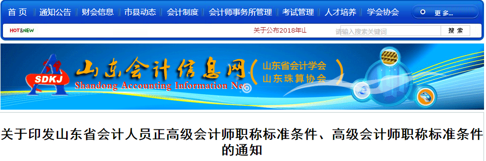 山東省2019年正高級會計師職稱標準條件的通知
