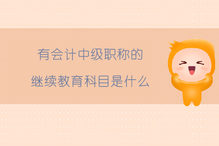 有會(huì)計(jì)中級(jí)職稱的繼續(xù)教育科目是什么?
