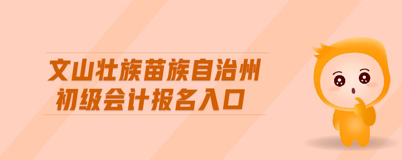 文山壯族苗族自治州初級(jí)會(huì)計(jì)報(bào)名入口