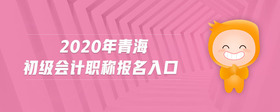 2020年青海初級會計職稱報名入口