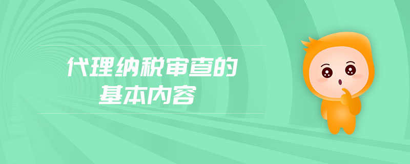 代理納稅審查的基本內(nèi)容