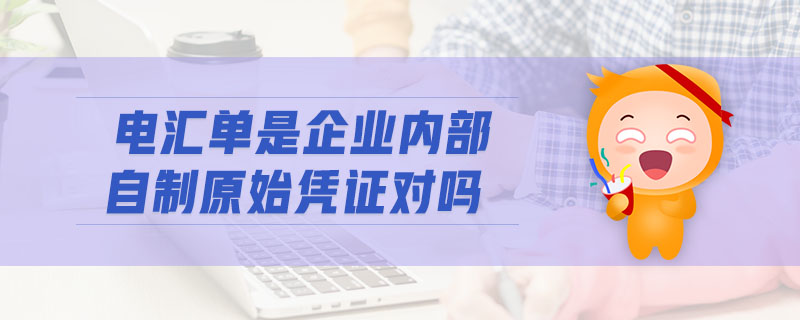 電匯單是企業(yè)內部自制原始憑證對嗎