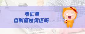 電匯單自制原始憑證嗎