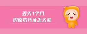 丟失1個月的原始憑證怎么辦