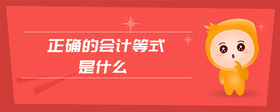 正確的會計等式是什么