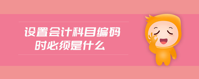 設置會計科目編碼時必須是什么
