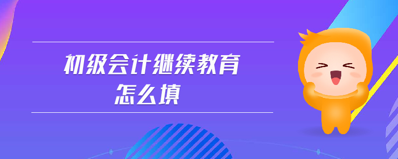 初級會計繼續(xù)教育怎么填