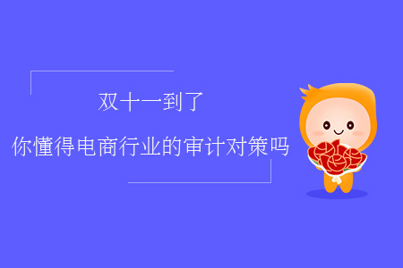 雙十一到了，你懂得電商行業(yè)的審計對策嗎？