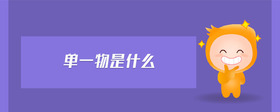單一物是什么