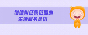 增值稅征稅范圍的生活服務(wù)是指