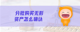 分批購買無形資產(chǎn)怎么確認