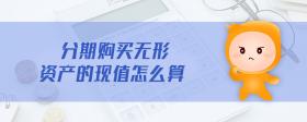 分期購(gòu)買(mǎi)無(wú)形資產(chǎn)的現(xiàn)值怎么算