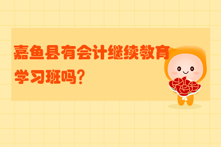嘉魚縣有會(huì)計(jì)繼續(xù)教育學(xué)習(xí)班嗎？