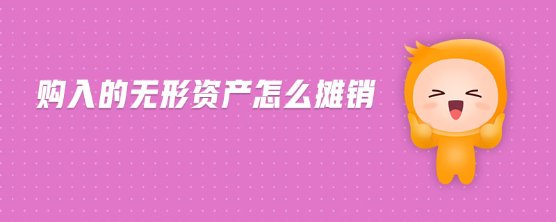 購入的無形資產怎么攤銷