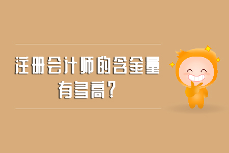 注冊會(huì)計(jì)師的含金量有多高？