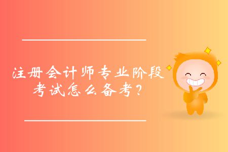 注冊會(huì)計(jì)師專業(yè)階段考試怎么備考？